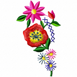 Flowers Embroidery Design 6